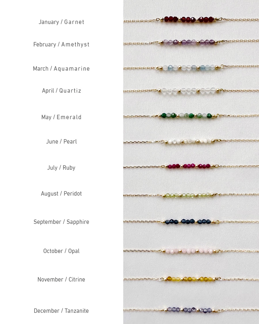 Morse Code & Birthstone set