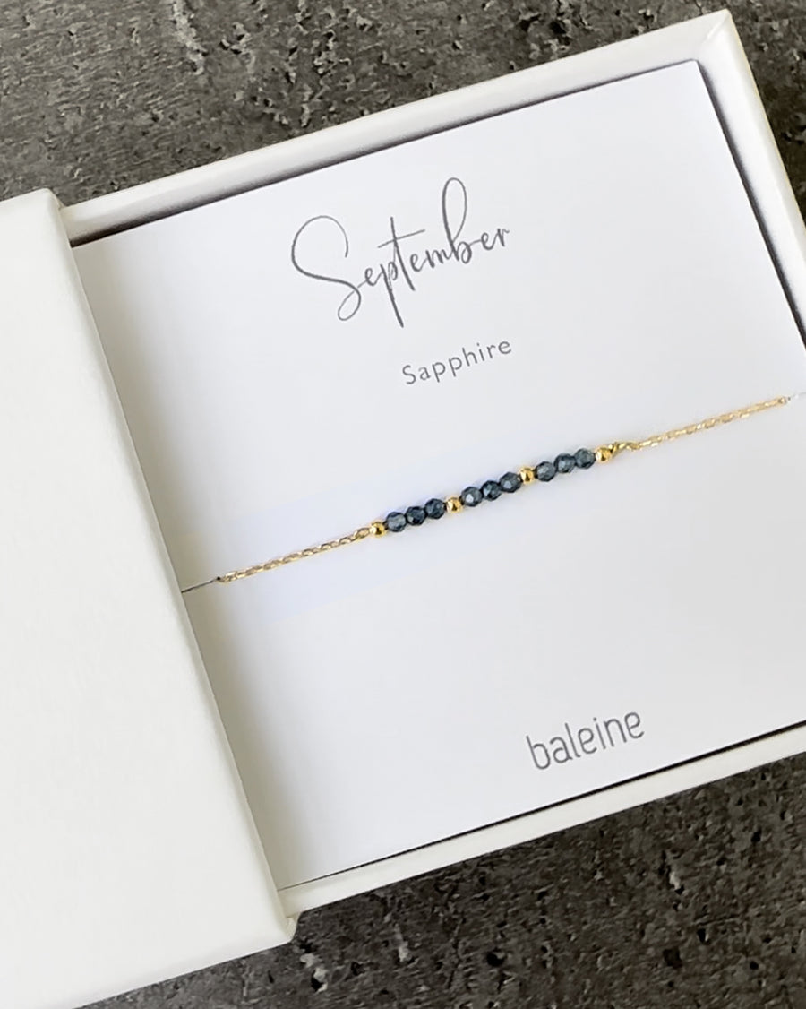 Birthstone Bracelet - 18K Solid Gold